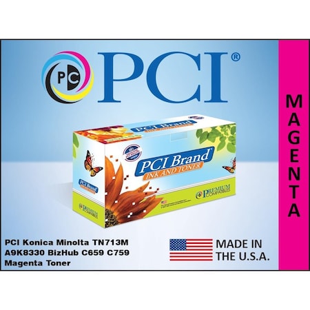 Pci Compatible Konica Minolta TN713M A9K8330 Magenta Toner for Konica Minolta BizHub C659, C759 TN713M-PCI